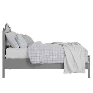 Brady Slim painted wood bed in grey with Juno mattress - Thumbnail