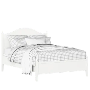 Brady Slim painted wood bed in white with Juno mattress - Thumbnail