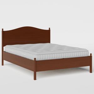 Brady wood bed in dark cherry with Juno mattress - Thumbnail
