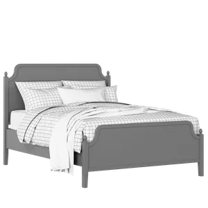 Bronte painted wood bed in grey with Juno mattress - Thumbnail