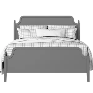 Bronte painted wood bed in grey with Juno mattress - Thumbnail