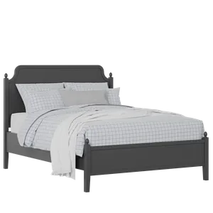 Bronte Slim painted wood bed in black with Juno mattress - Thumbnail