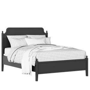 Bronte Slim painted wood bed in black with Juno mattress - Thumbnail