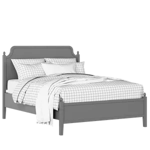 Bronte Slim painted wood bed in grey with Juno mattress - Thumbnail