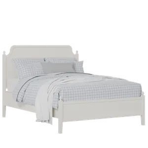 Bronte Slim cama de madera pintada en blanco con colchón - Thumbnail