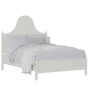 Bryce cama de madera pintada en blanco con colchón - Thumbnail