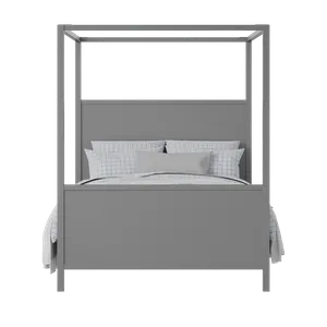 Byron painted wood bed in grey with Juno mattress - Thumbnail