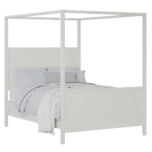 Byron painted wood bed in white with Juno mattress - Thumbnail