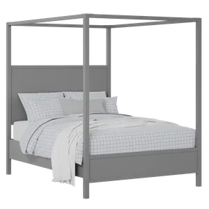 Byron Slim painted wood bed in grey with Juno mattress - Thumbnail