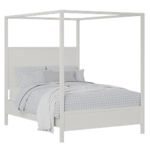 Byron Slim painted wood bed in white with Juno mattress - Thumbnail