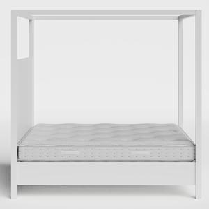 Churchill Painted painted wood bed in white with Juno mattress - Thumbnail