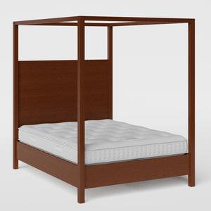 Churchill wood bed in dark cherry with Juno mattress - Thumbnail