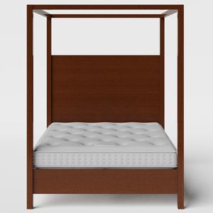 Churchill wood bed in dark cherry with Juno mattress - Thumbnail