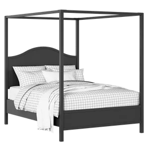 Coleridge Slim painted wood bed in black with Juno mattress - Thumbnail