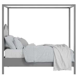 Coleridge Slim painted wood bed in grey with Juno mattress - Thumbnail