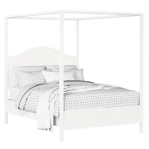 Coleridge Slim painted wood bed in white with Juno mattress - Thumbnail