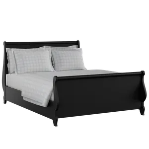 Elliot Painted painted wood bed in black with Juno mattress - Thumbnail