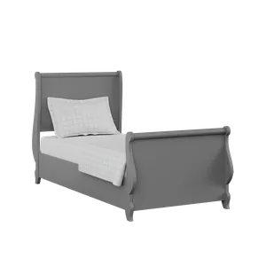 Elliot Painted single painted wood bed in grey with Juno mattress - Thumbnail