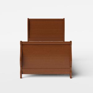 Elliot single wood bed in dark cherry with Juno mattress - Thumbnail