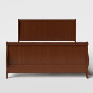 Elliot wood bed in dark cherry with Juno mattress - Thumbnail