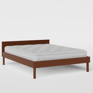 Fuji wood bed in dark cherry with Juno mattress - Thumbnail