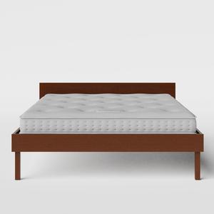 Fuji wood bed in dark cherry with Juno mattress - Thumbnail