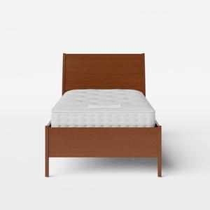 Hunt single wood bed in dark cherry with Juno mattress - Thumbnail