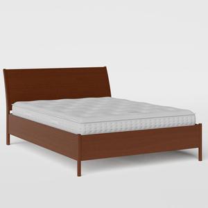 Hunt wood bed in dark cherry with Juno mattress - Thumbnail