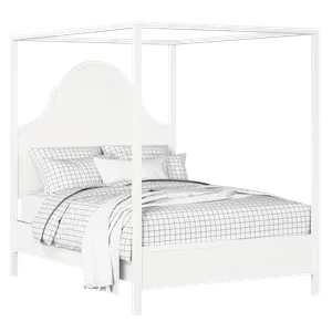 Joyce painted wood bed in white with Juno mattress - Thumbnail