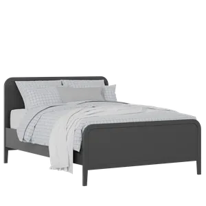 Keats painted wood bed in black with Juno mattress - Thumbnail