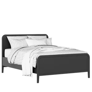 Keats painted wood bed in black with Juno mattress - Thumbnail