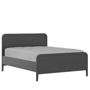 Keats Painted painted wood bed in black with Juno mattress - Thumbnail