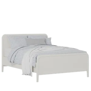 Keats cama de madera pintada en blanco con colchón - Thumbnail