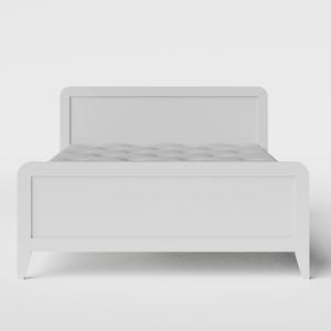 Keats Painted lit en bois peint en blanc avec matelas - Thumbnail