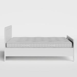 Keats Painted lit en bois peint en blanc avec matelas - Thumbnail
