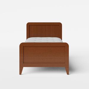 Keats single wood bed in dark cherry with Juno mattress - Thumbnail