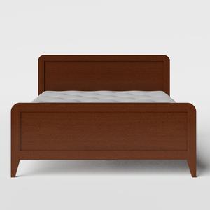 Keats wood bed in dark cherry with Juno mattress - Thumbnail