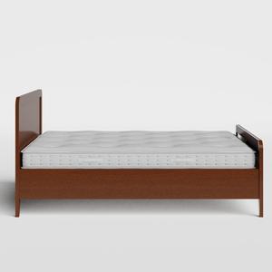 Keats wood bed in dark cherry with Juno mattress - Thumbnail