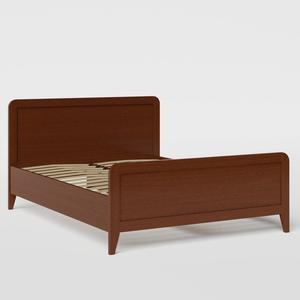 Keats wood bed in dark cherry - Thumbnail