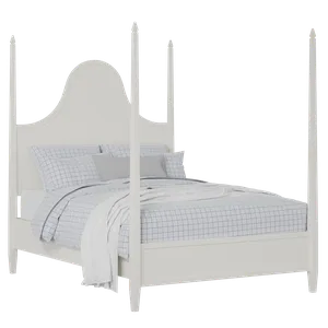 Kelly painted wood bed in white with Juno mattress - Thumbnail