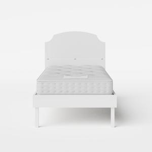Kobe Painted lit simple en bois peint en blanc avec matelas - Thumbnail