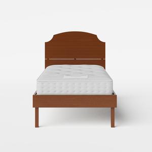 Kobe single wood bed in dark cherry with Juno mattress - Thumbnail