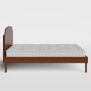 Kobe wood bed in dark cherry with Juno mattress - Thumbnail