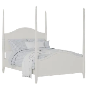 Larkin painted wood bed in white with Juno mattress - Thumbnail
