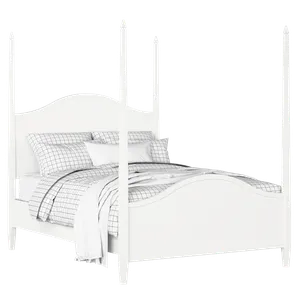 Larkin painted wood bed in white with Juno mattress - Thumbnail