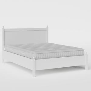 Marbella Low Footend Painted painted wood bed in white with Juno mattress - Thumbnail
