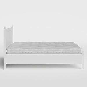 Marbella Low Footend Painted painted wood bed in white with Juno mattress - Thumbnail