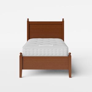 Marbella Low Footend single wood bed in dark cherry with Juno mattress - Thumbnail
