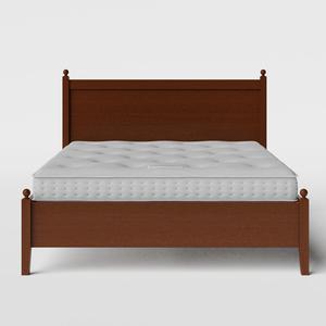 Marbella Low Footend wood bed in dark cherry with Juno mattress - Thumbnail