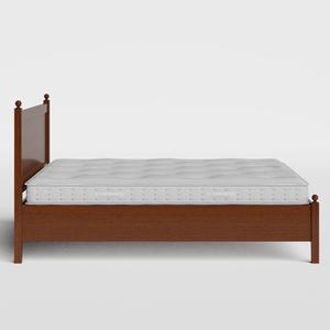 Marbella Low Footend wood bed in dark cherry with Juno mattress - Thumbnail